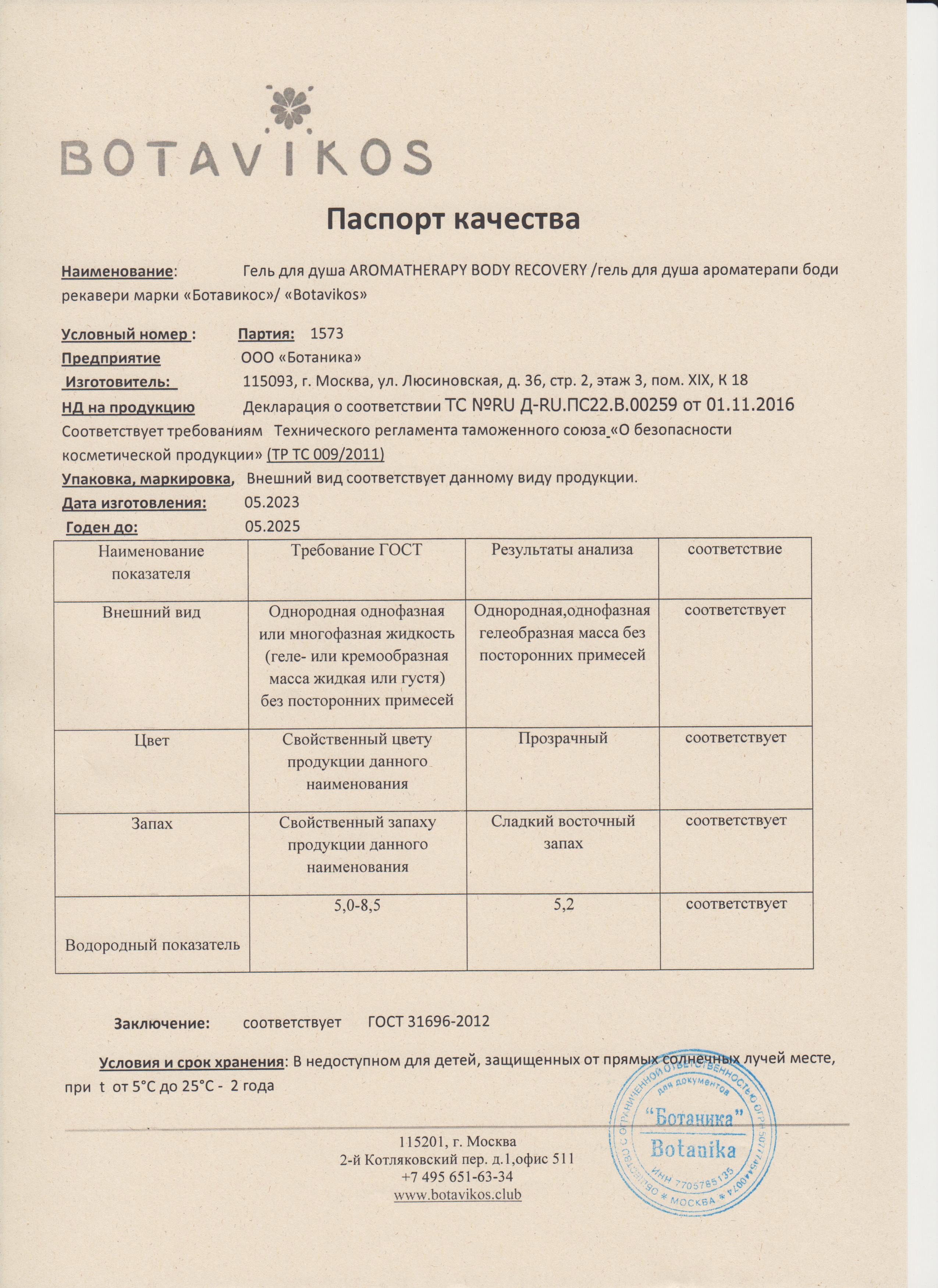 Паспорт №052023